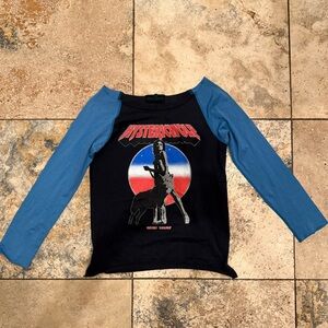 Hysteric Glamour Baseball Long Sleeve T-Shirt. Hystericwolf graphic metalcore